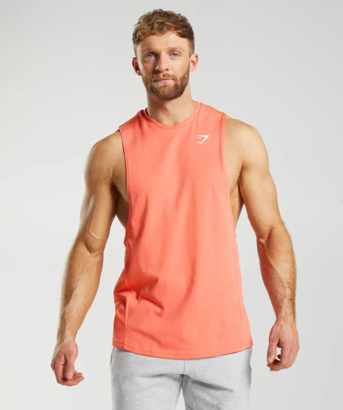 Gymshark React Drop Arm Tank - Aerospace Orange sold by Gymshark