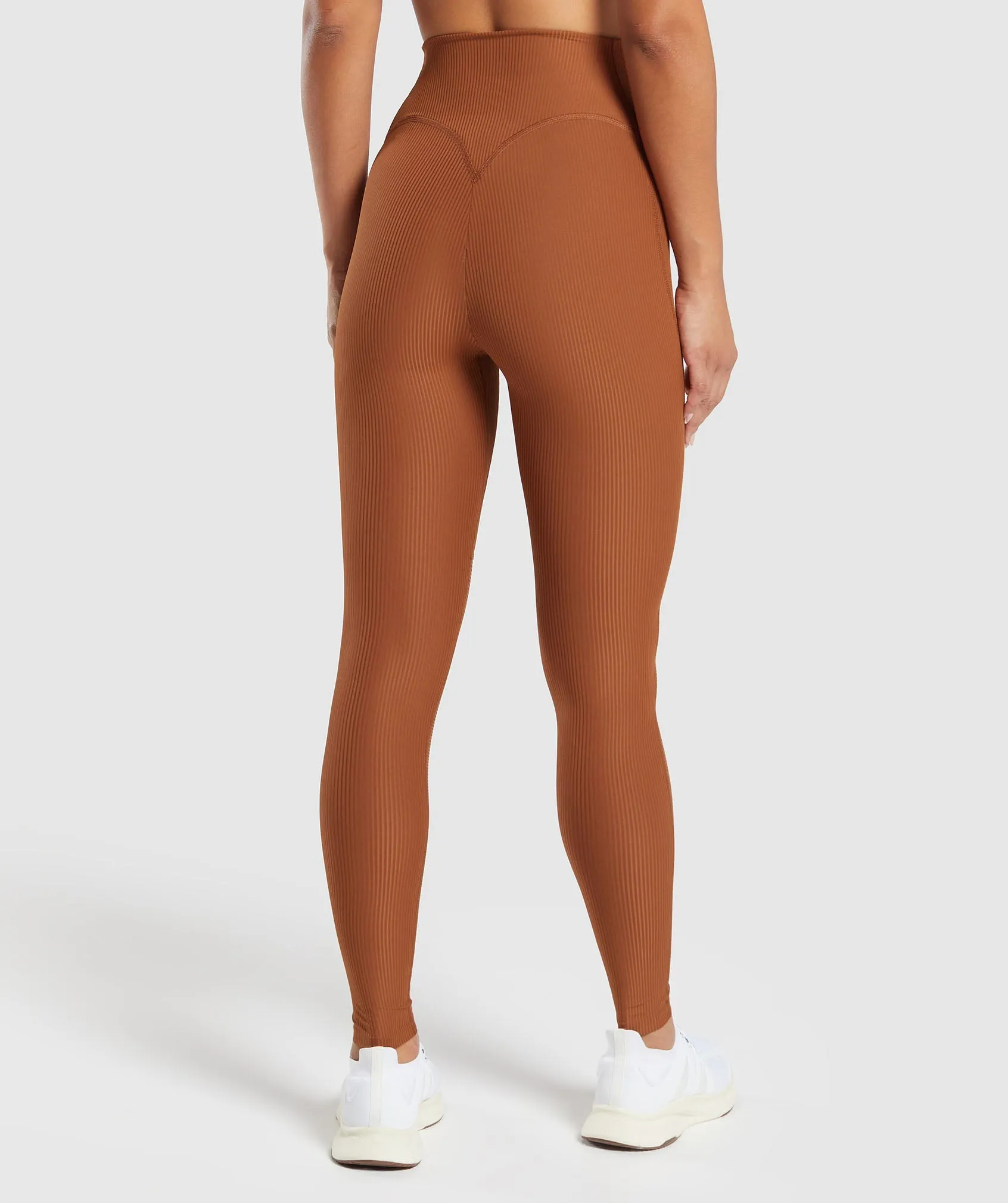 Gymshark Ribbed Leggings - Copper Brown sold by Gymshark product image thumbnail 2
