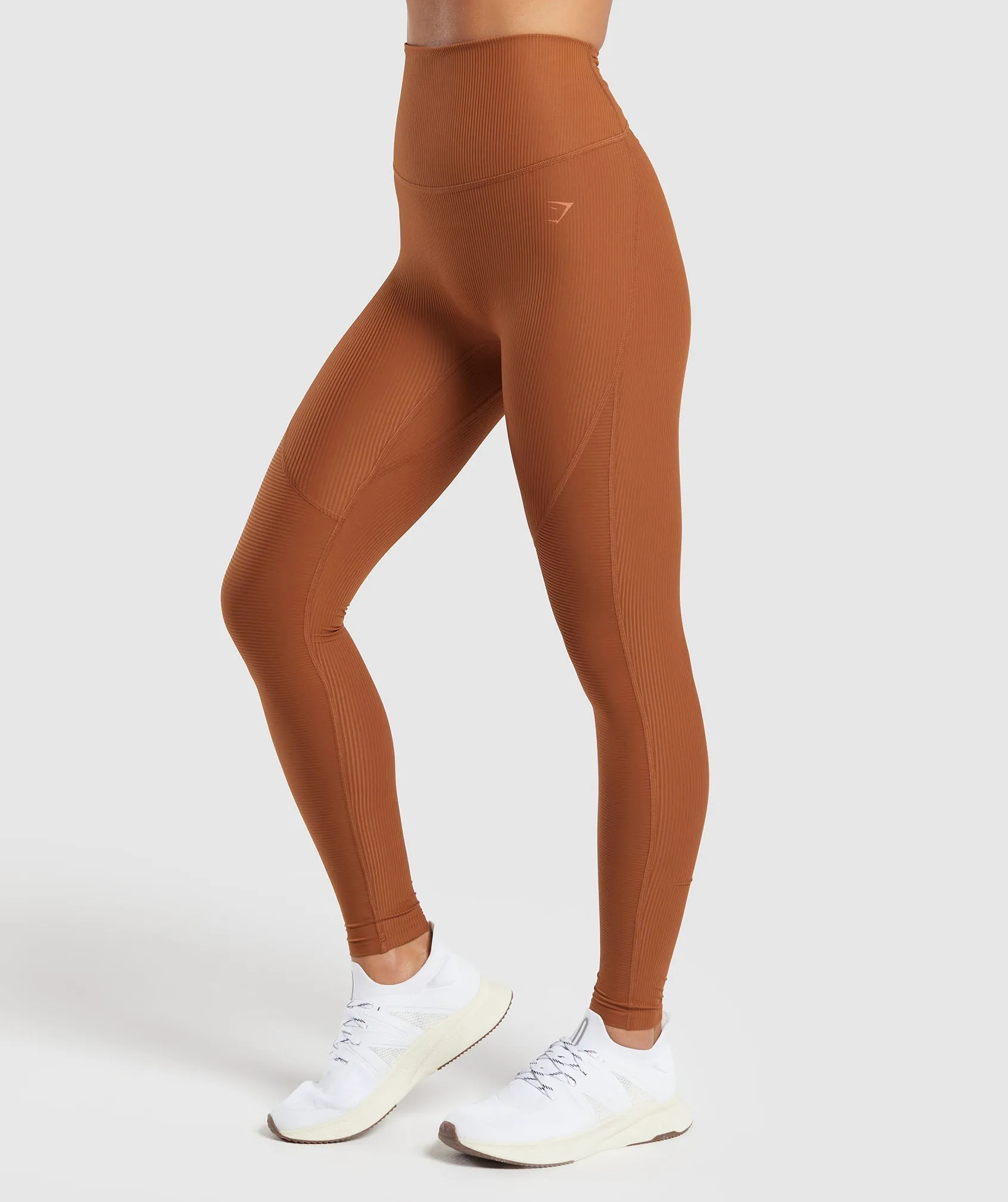 Gymshark Ribbed Leggings - Copper Brown sold by Gymshark product image thumbnail 3
