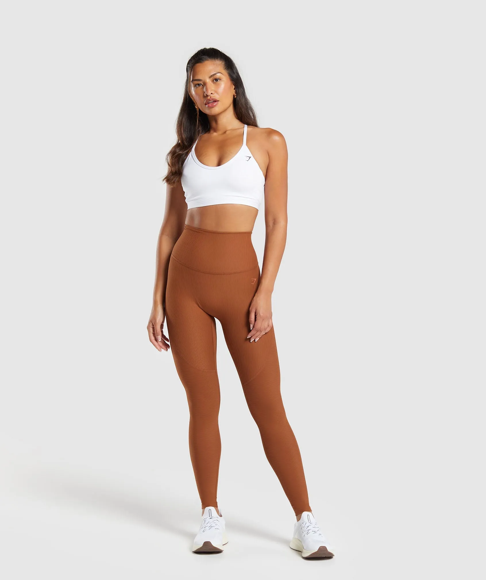 Gymshark Ribbed Leggings - Copper Brown sold by Gymshark product image thumbnail 4
