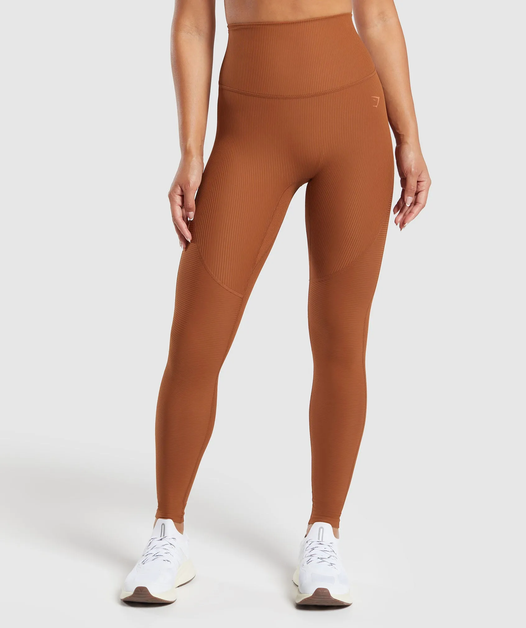 Gymshark Ribbed Leggings - Copper Brown sold by Gymshark