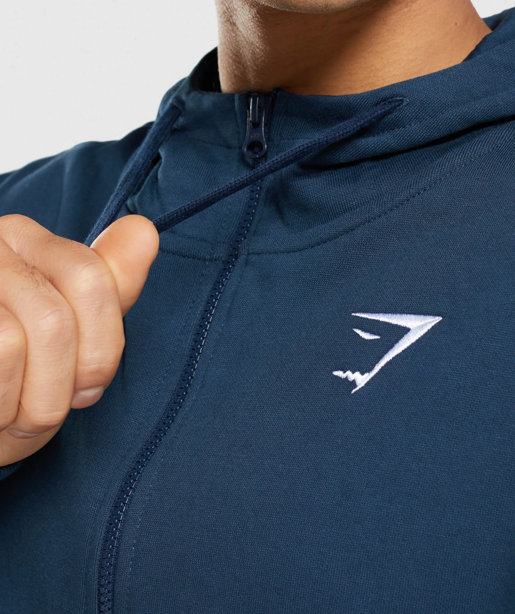 Gymshark Essential Zip Up Hoodie - Navy sold by Gymshark product image thumbnail 5