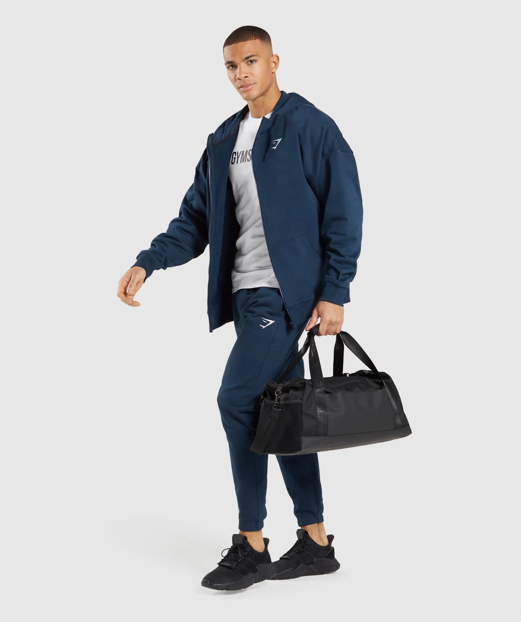 Gymshark Essential Zip Up Hoodie - Navy sold by Gymshark product image thumbnail 4
