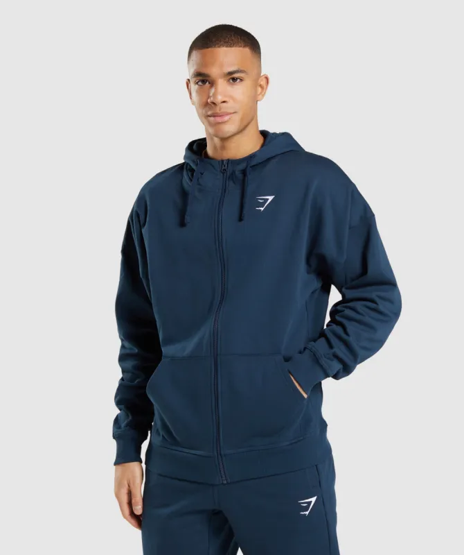 Gymshark Essential Zip Up Hoodie - Navy sold by Gymshark