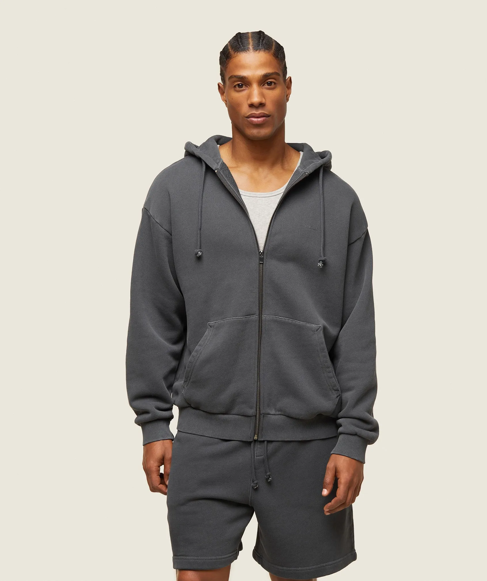 Gymshark everywear Relaxed Zip Hoodie - Black sold by Gymshark