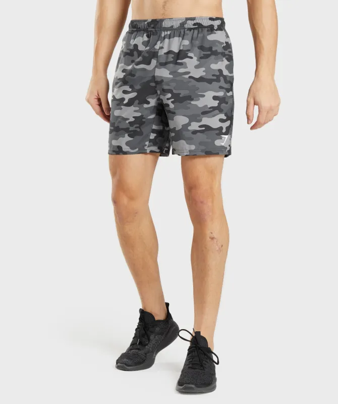 Gymshark Arrival Shorts - Grey Print sold by Gymshark