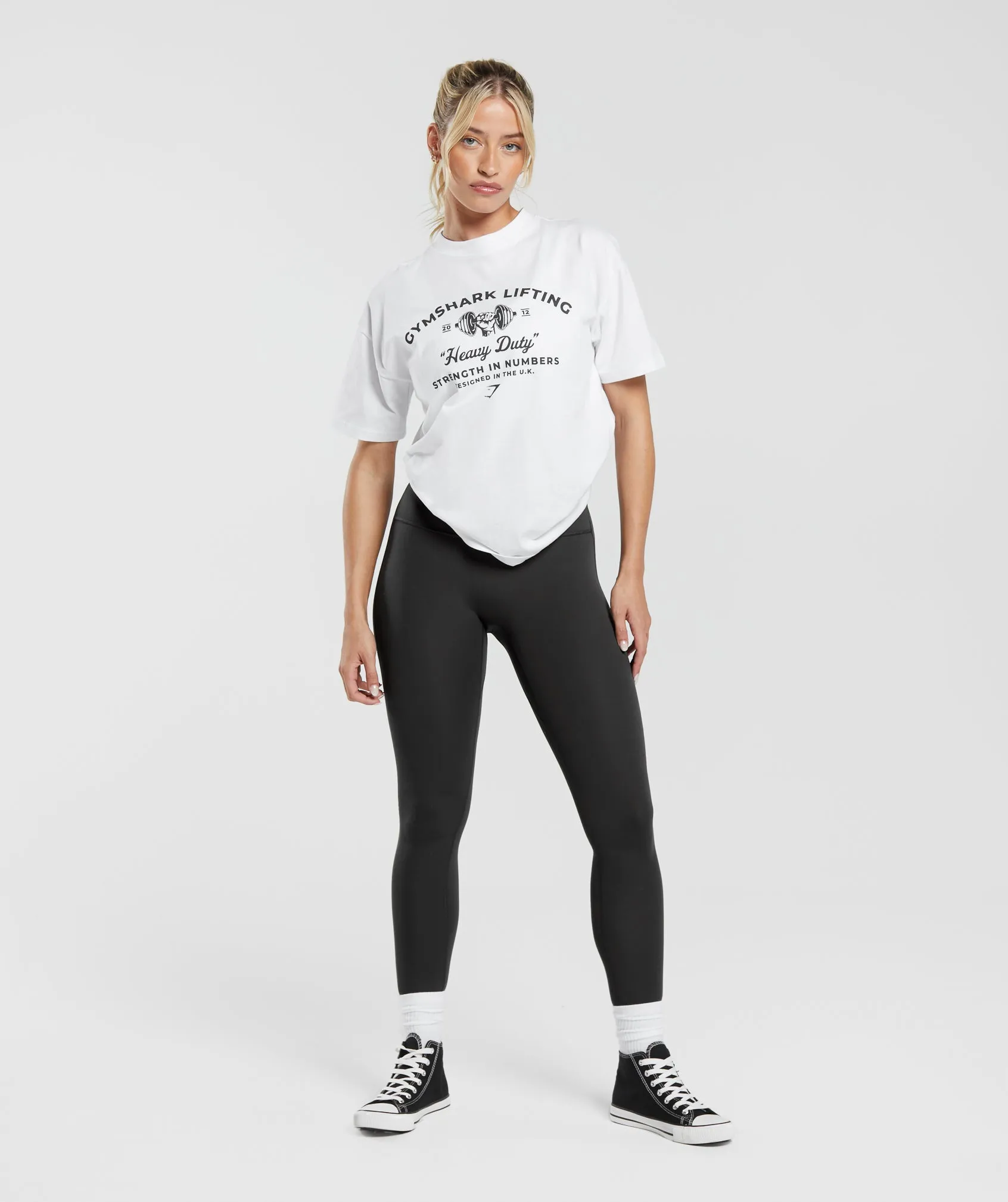 Gymshark Heavy Duty Oversized T-Shirt - White sold by Gymshark product image thumbnail 3