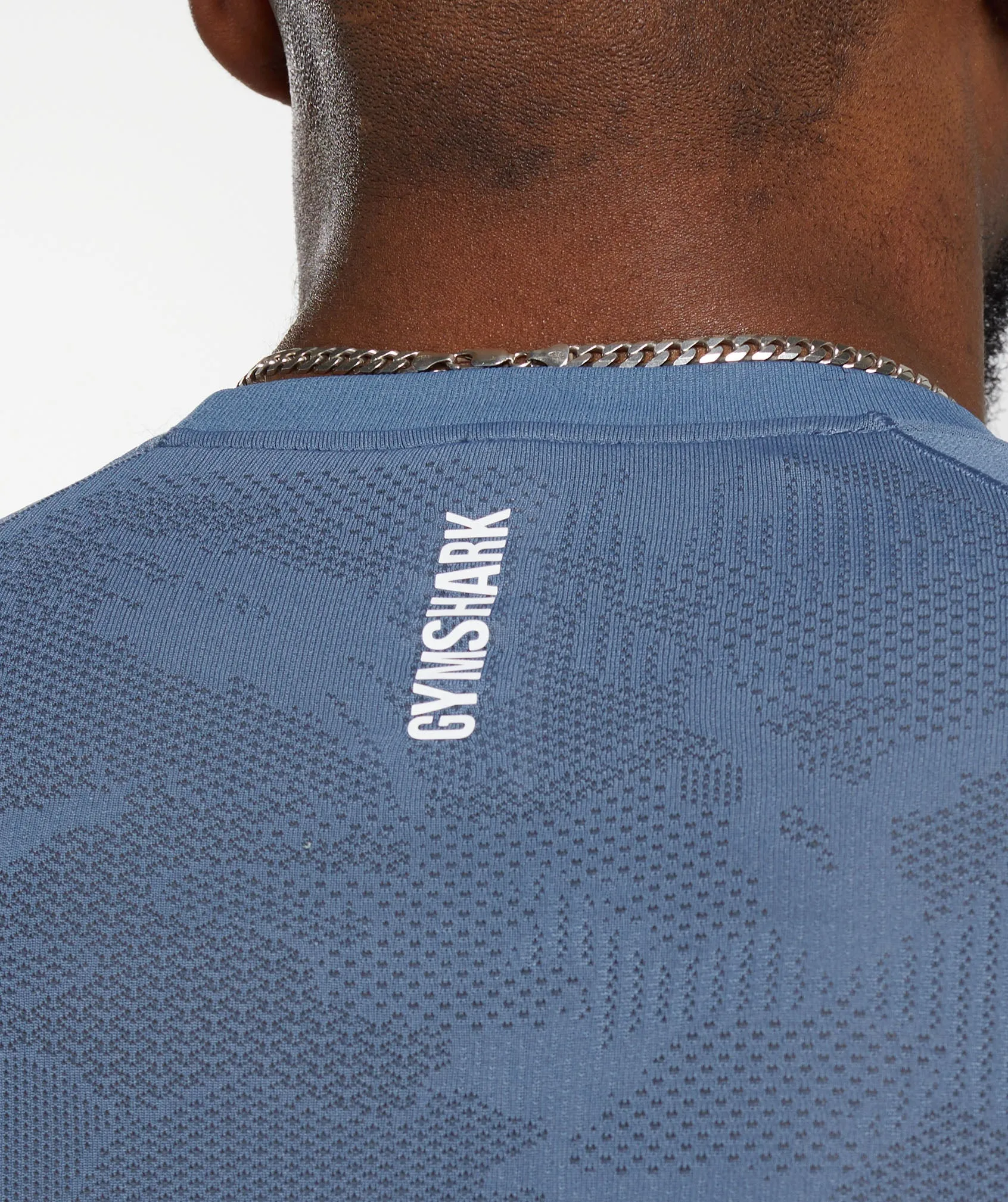 Gymshark Geo Seamless T-Shirt - Faded Blue/Titanium Blue sold by Gymshark product image thumbnail 5