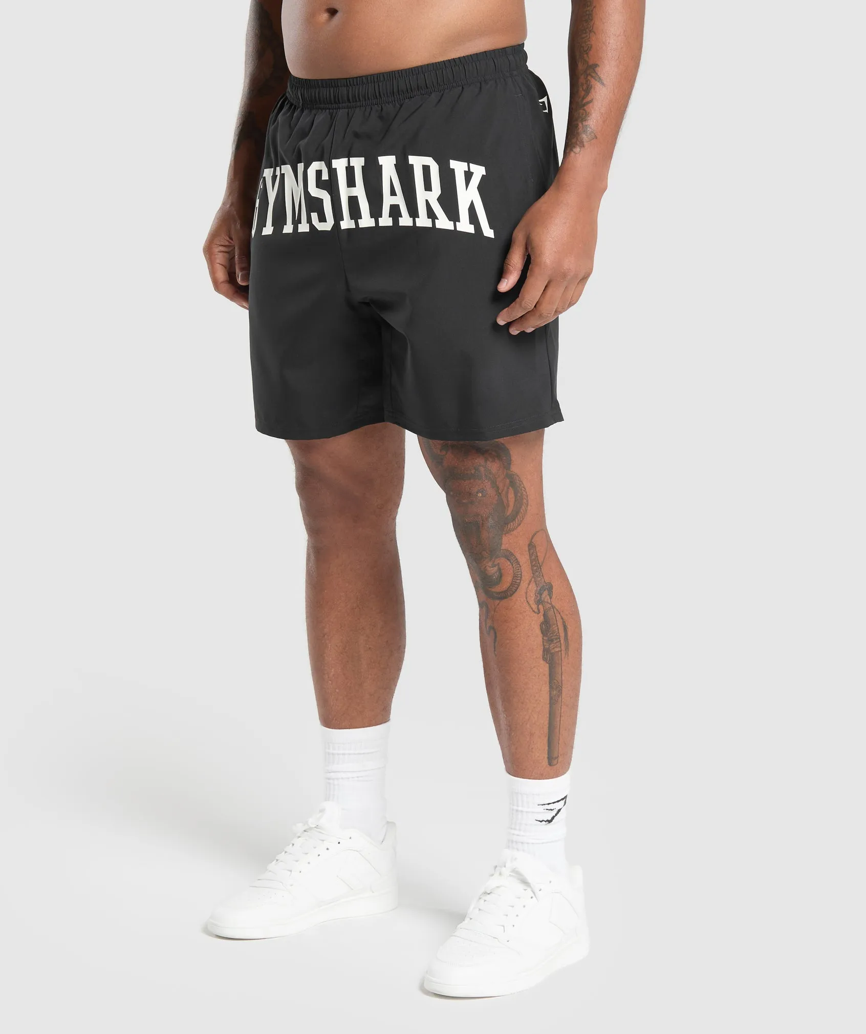 Gymshark Built Different Graphic Shorts - Black sold by Gymshark product image thumbnail 3
