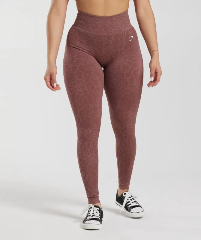 Gymshark Adapt Animal Seamless Leggings - Modern Blush Pink/Magenta Brown sold by Gymshark