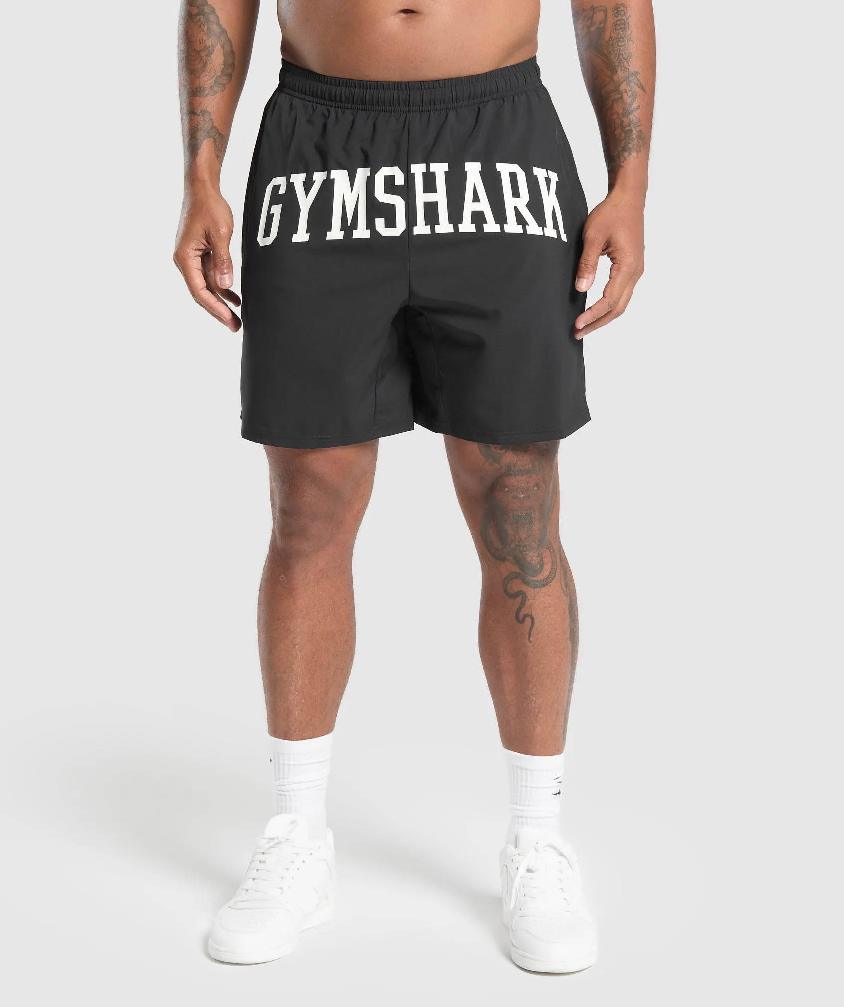 Gymshark Built Different Graphic Shorts - Black sold by Gymshark