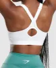 Gymshark Zip Up Sports Bra - White sold by Gymshark