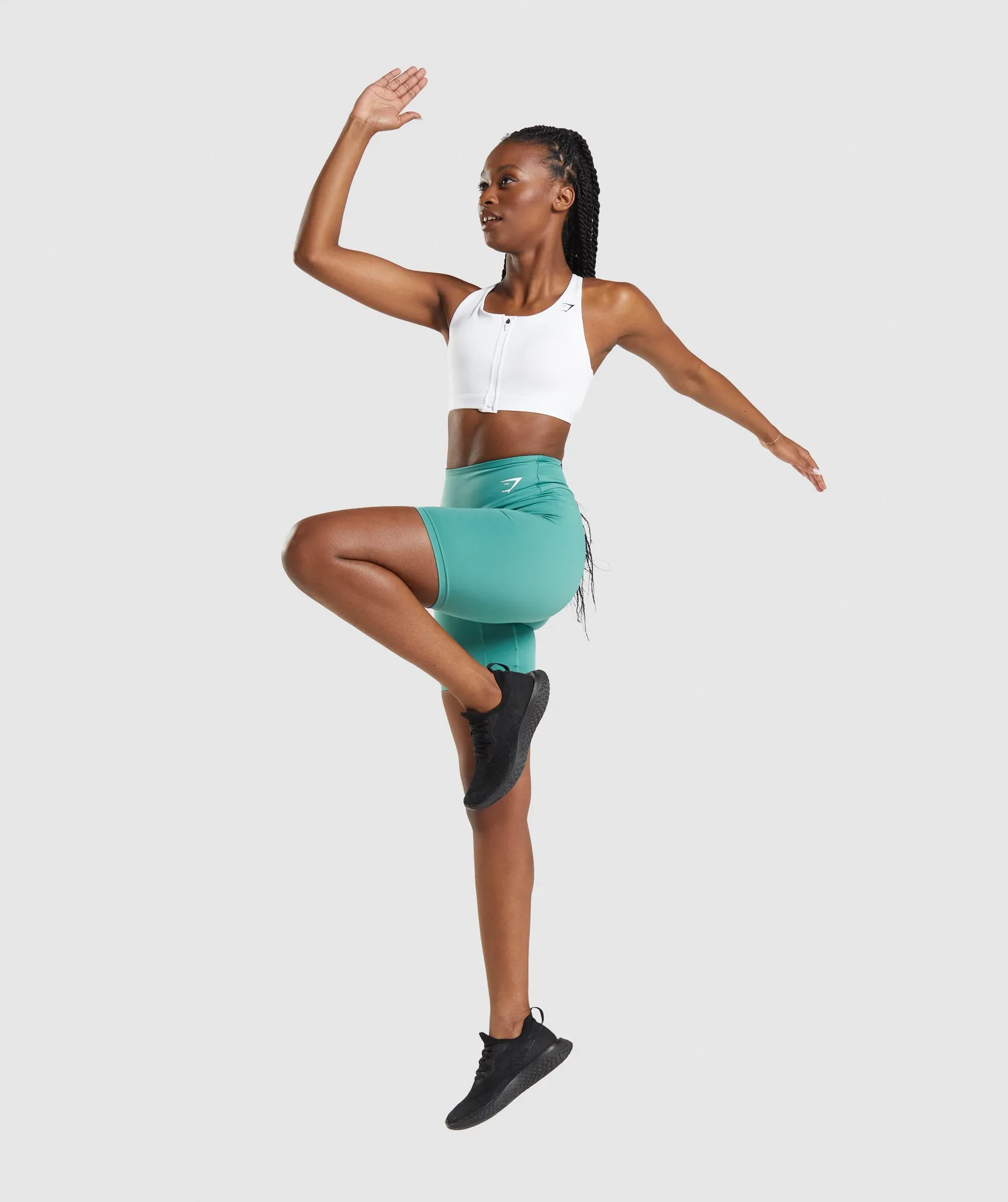 Gymshark Zip Up Sports Bra - White sold by Gymshark product image thumbnail 4