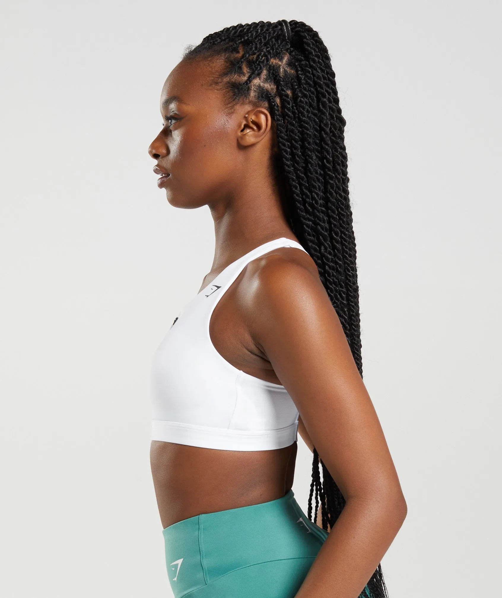 Gymshark Zip Up Sports Bra - White sold by Gymshark product image thumbnail 3