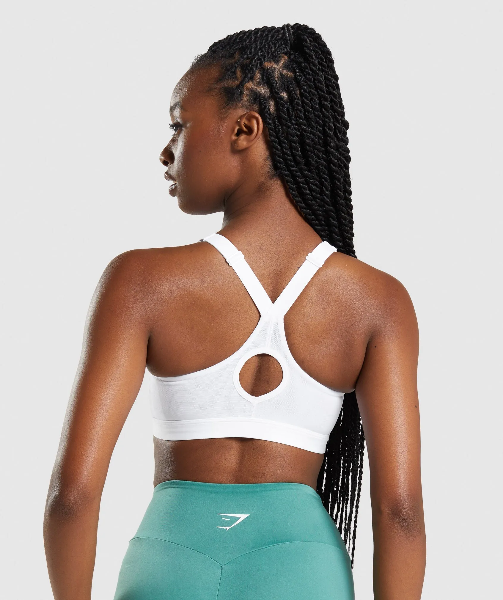 Gymshark Zip Up Sports Bra - White sold by Gymshark product image thumbnail 2