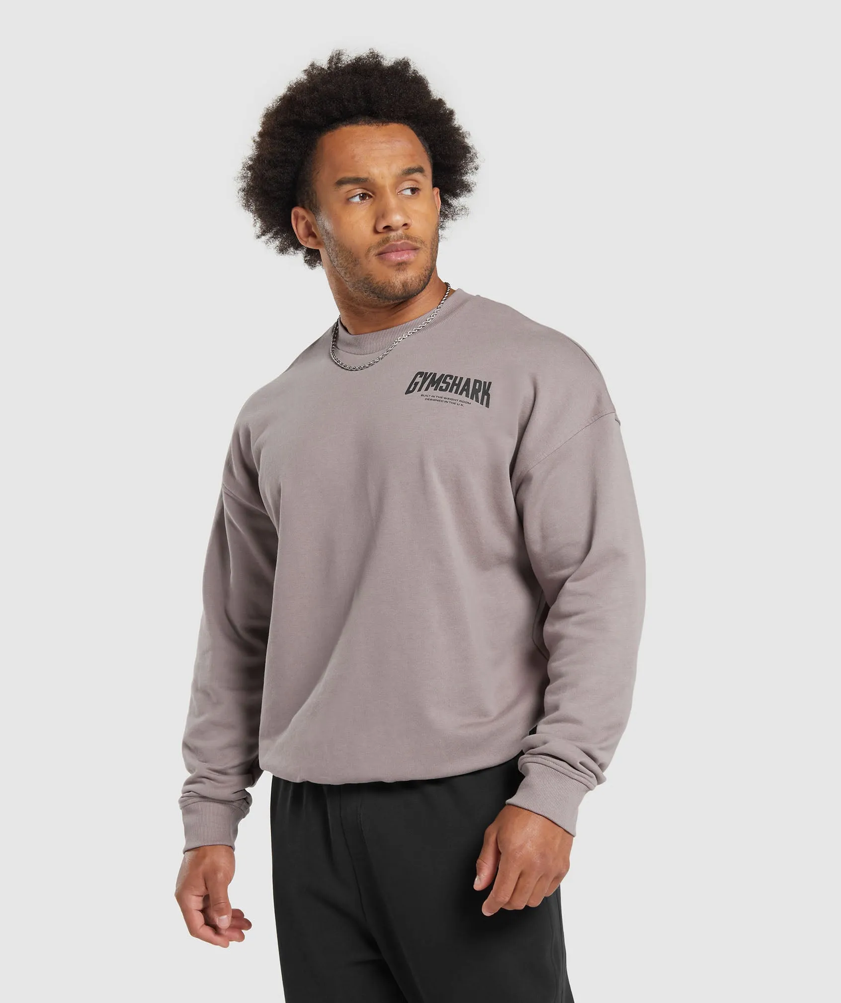 Gymshark Cartoon Lifting Crew - Washed Mauve sold by Gymshark product image thumbnail 3