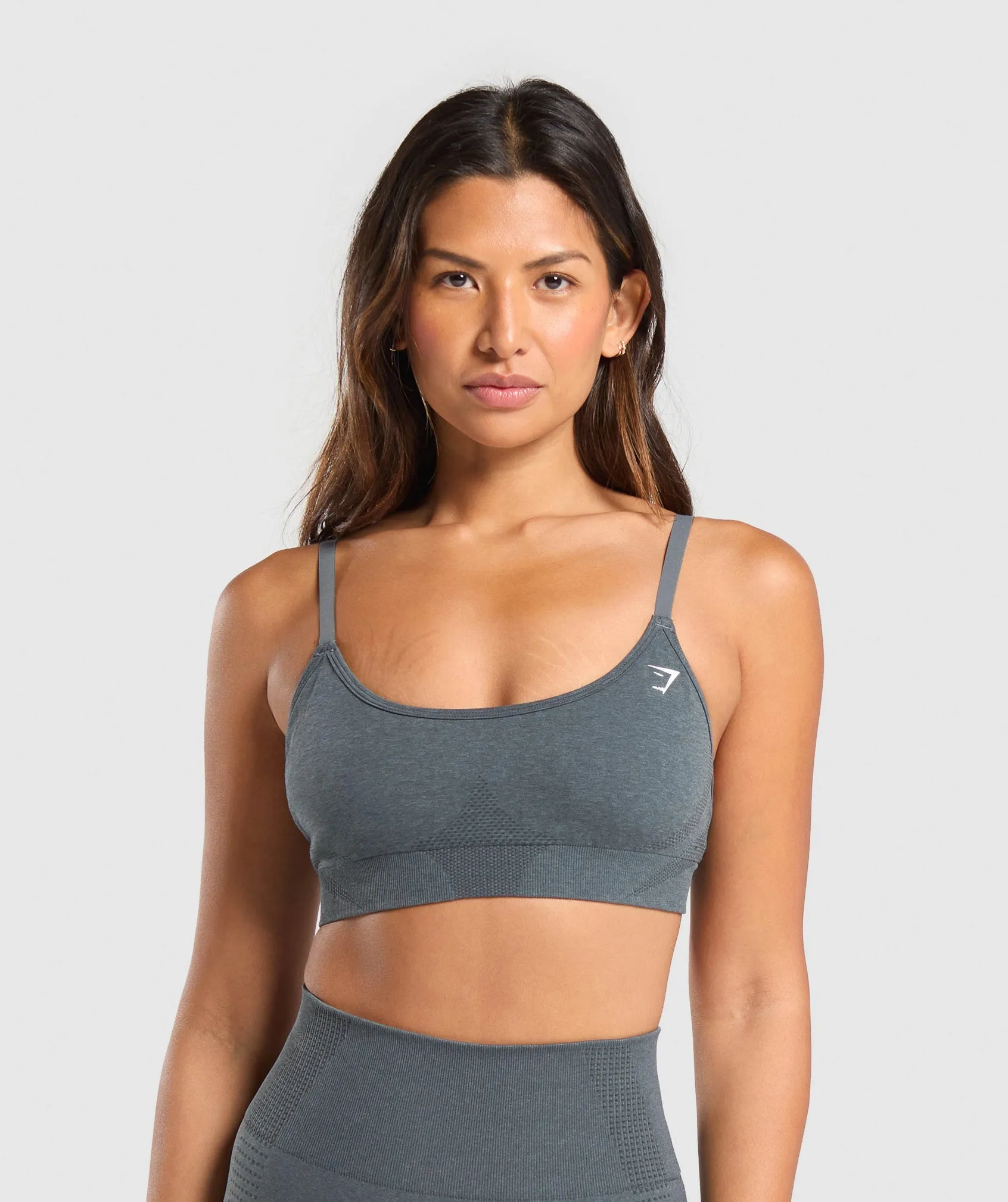 Gymshark Vital Seamless Minimal Sports Bra - Strong Grey/ Marl sold by Gymshark