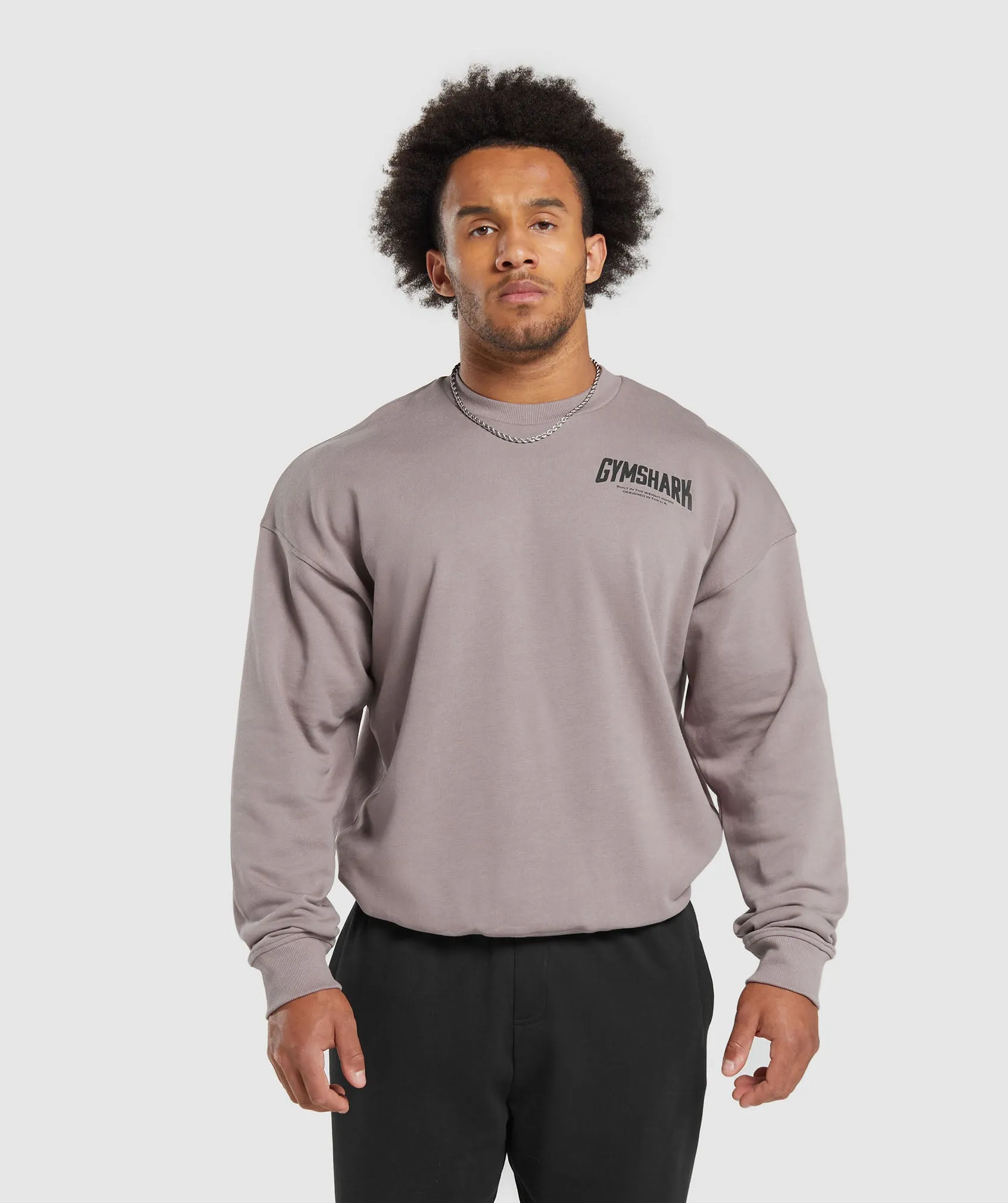 Gymshark Cartoon Lifting Crew - Washed Mauve sold by Gymshark product image thumbnail 2