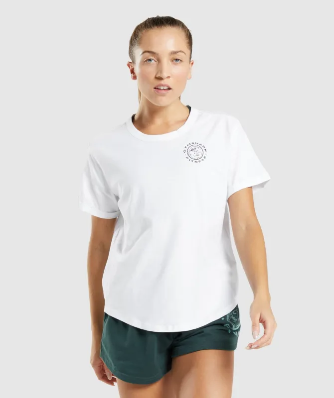 Gymshark Legacy Graphic Tee - White sold by Gymshark