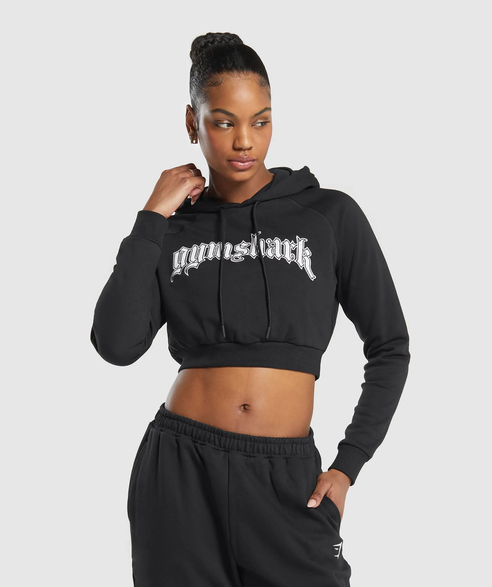 Gymshark Heavy Flex Cropped Hoodie - Black sold by Gymshark