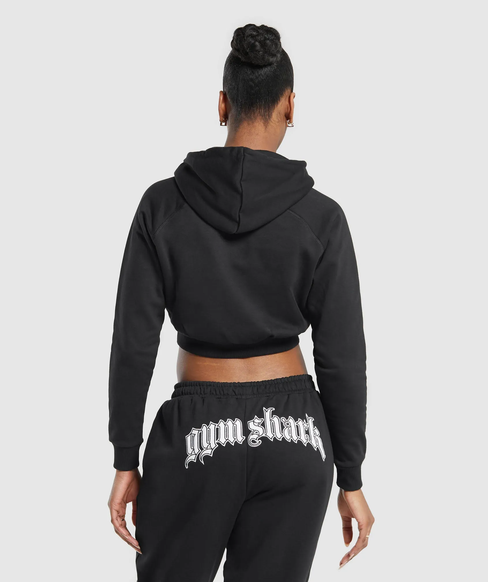 Gymshark Heavy Flex Cropped Hoodie - Black sold by Gymshark product image thumbnail 2