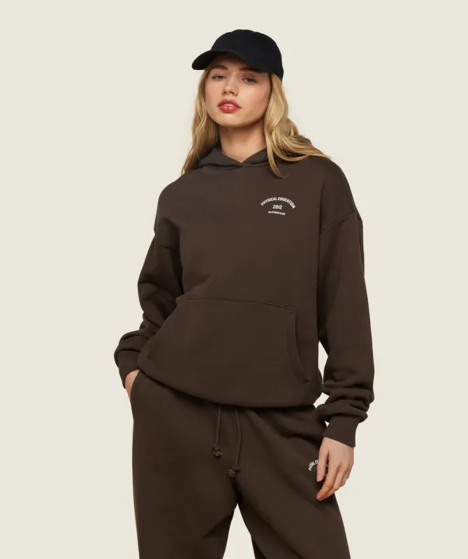 Gymshark Phys Ed Graphic Hoodie - Archive Brown sold by Gymshark