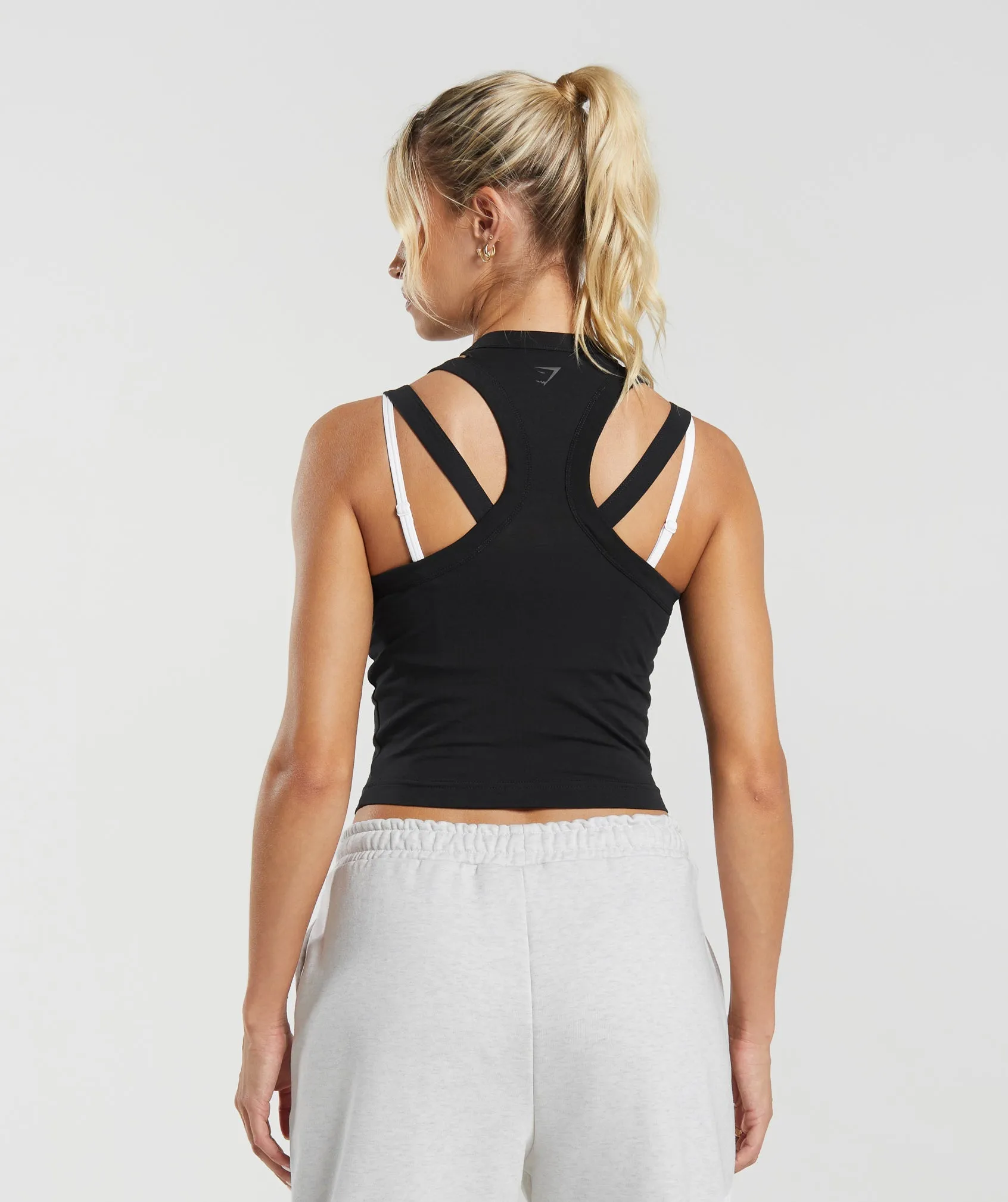 Gymshark Cotton Strappy Midi Tank - Black sold by Gymshark product image thumbnail 2