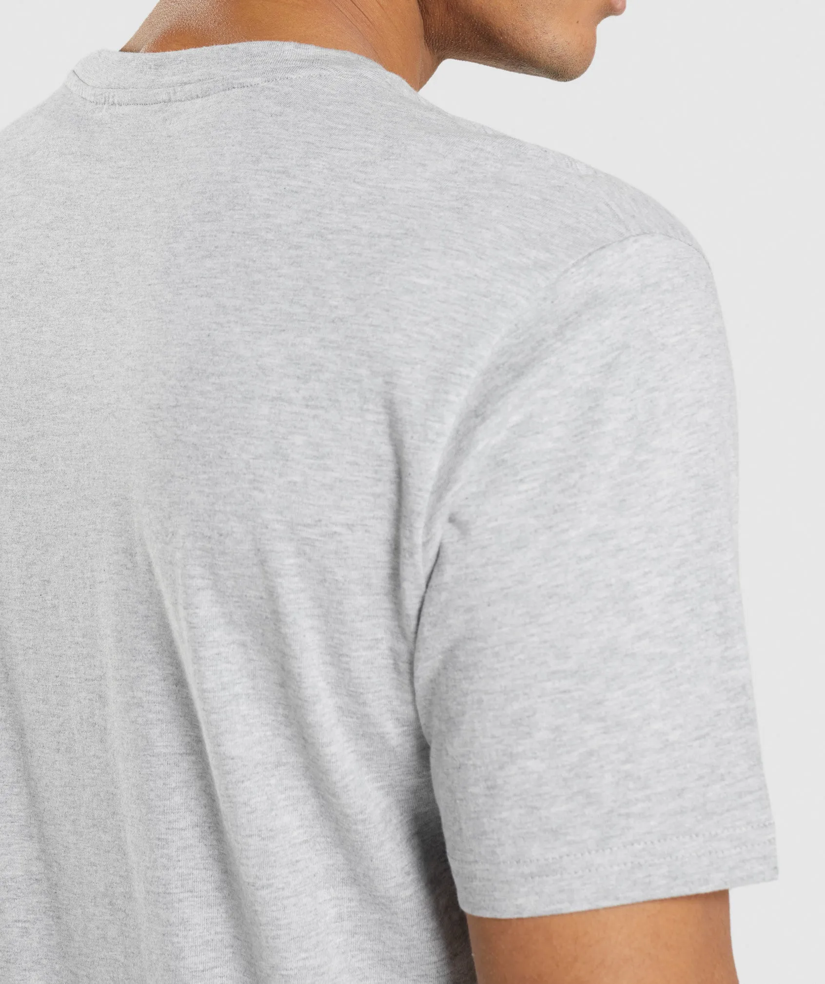 Gymshark Crest T-Shirt - Light Grey Marl sold by Gymshark product image thumbnail 5