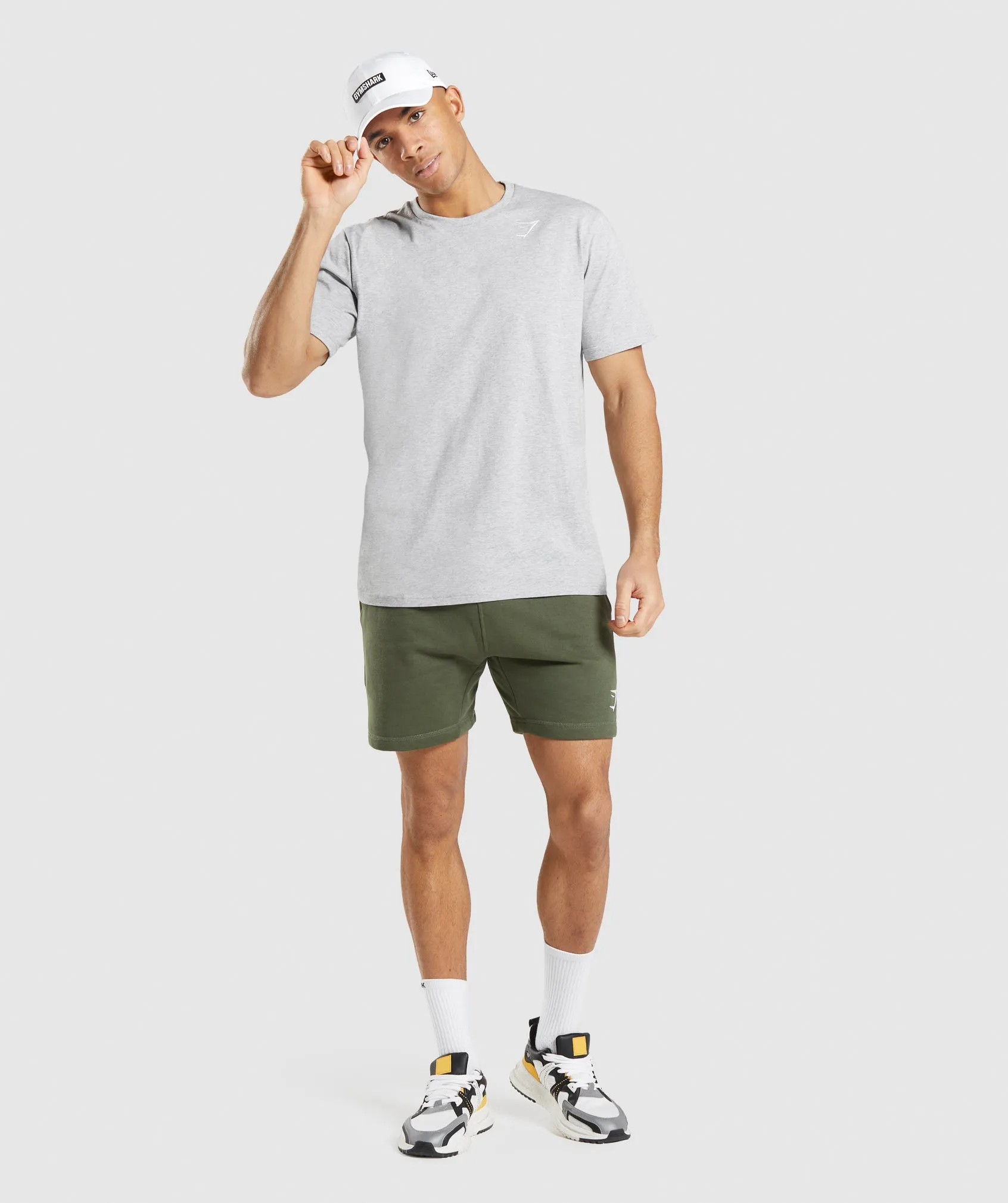 Gymshark Crest T-Shirt - Light Grey Marl sold by Gymshark product image thumbnail 4