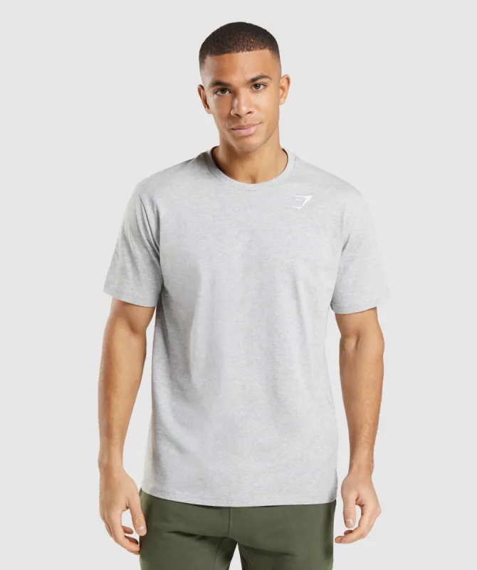 Gymshark Crest T-Shirt - Light Grey Marl sold by Gymshark