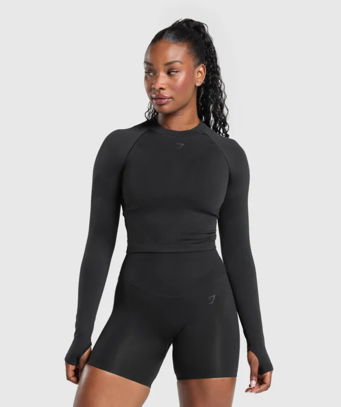Gymshark Activate Long Sleeve Top - Black sold by Gymshark