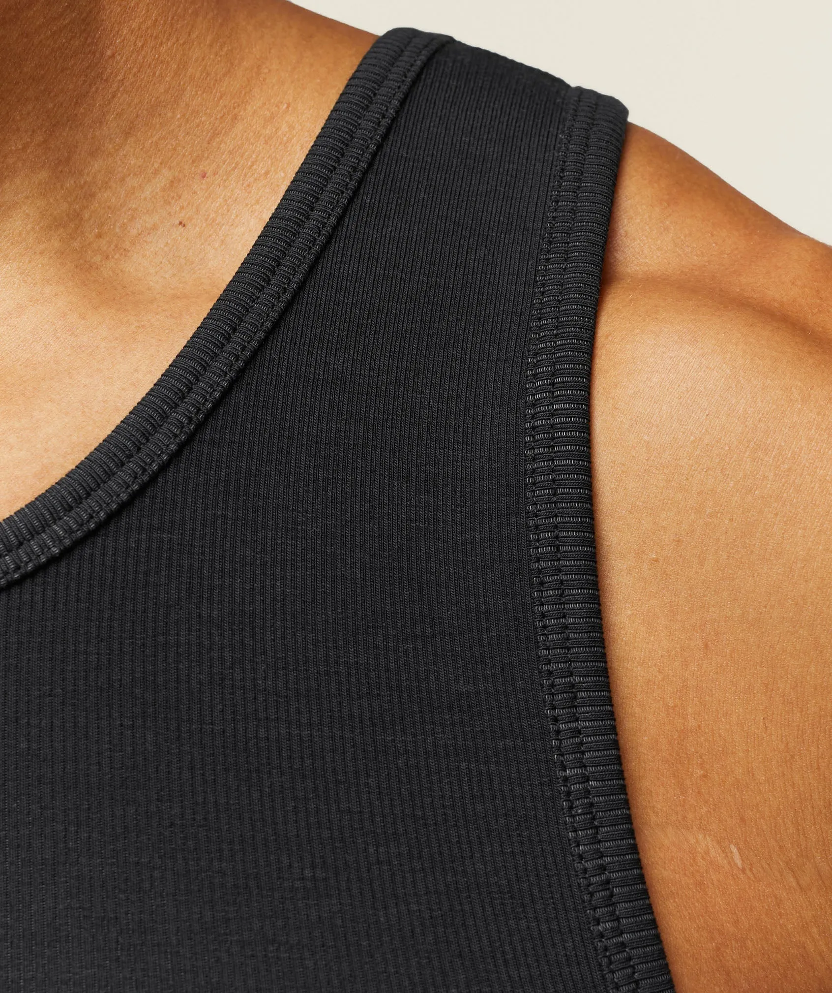 Gymshark everywear Ribbed Tank - Black sold by Gymshark product image thumbnail 5