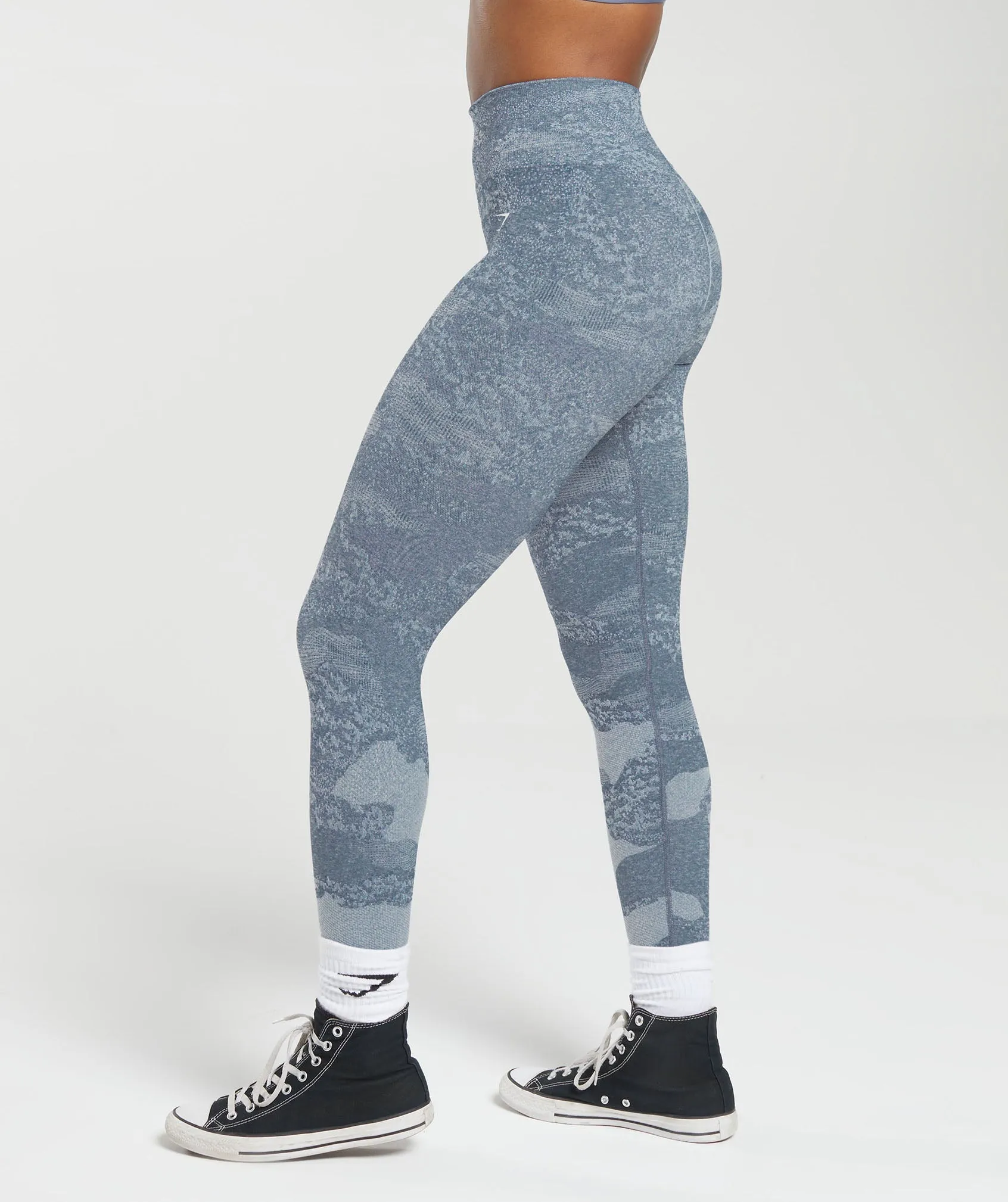 Gymshark Adapt Camo Seamless Leggings - Lava | River Stone Grey/Evening Blue sold by Gymshark product image thumbnail 3