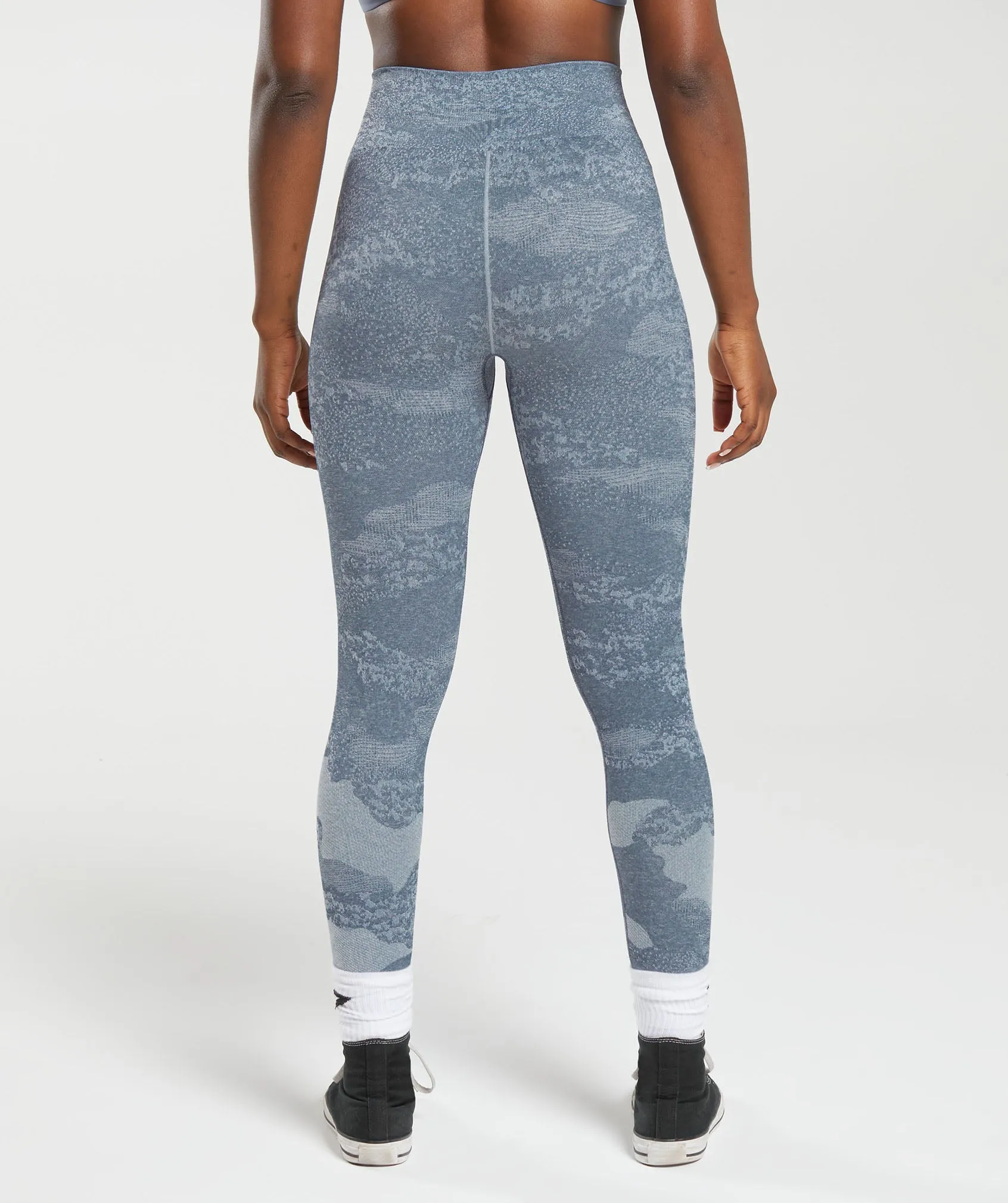 Gymshark Adapt Camo Seamless Leggings - Lava | River Stone Grey/Evening Blue sold by Gymshark product image thumbnail 2