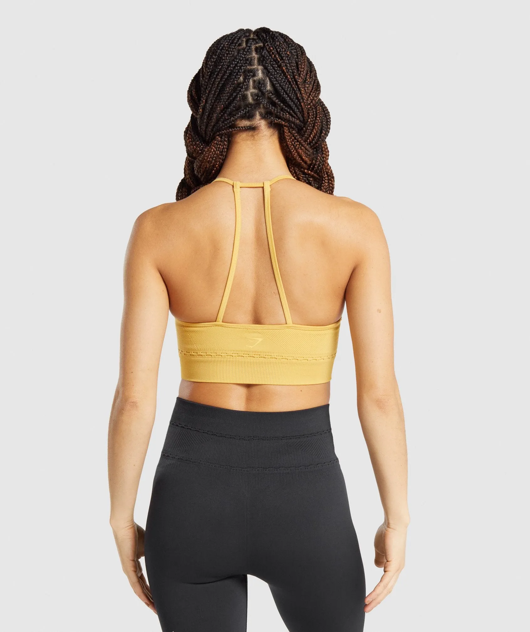 Gymshark Studio Seamless Sports Bra - Yellow sold by Gymshark product image thumbnail 2