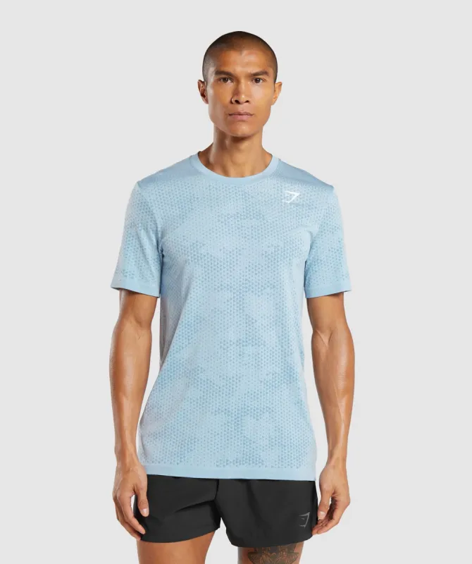 Gymshark Sport Seamless T-Shirt - Skyline Blue/Denim Blue sold by Gymshark