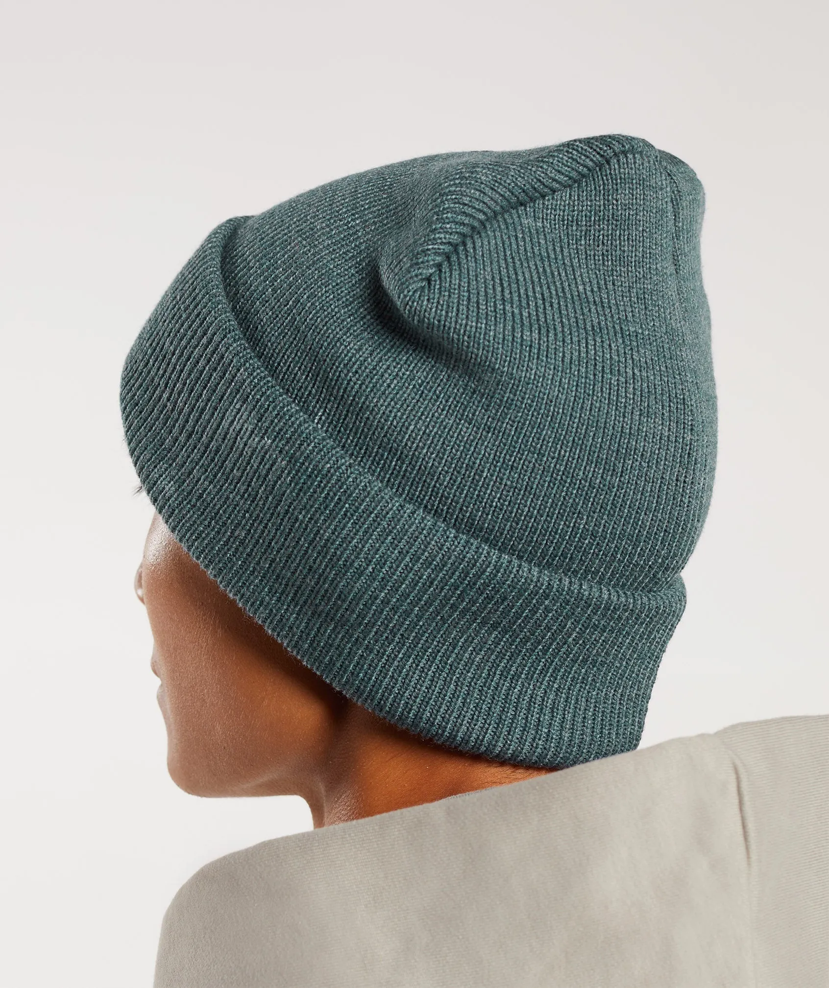Gymshark Sharkhead Beanie - Denim Teal sold by Gymshark product image thumbnail 4