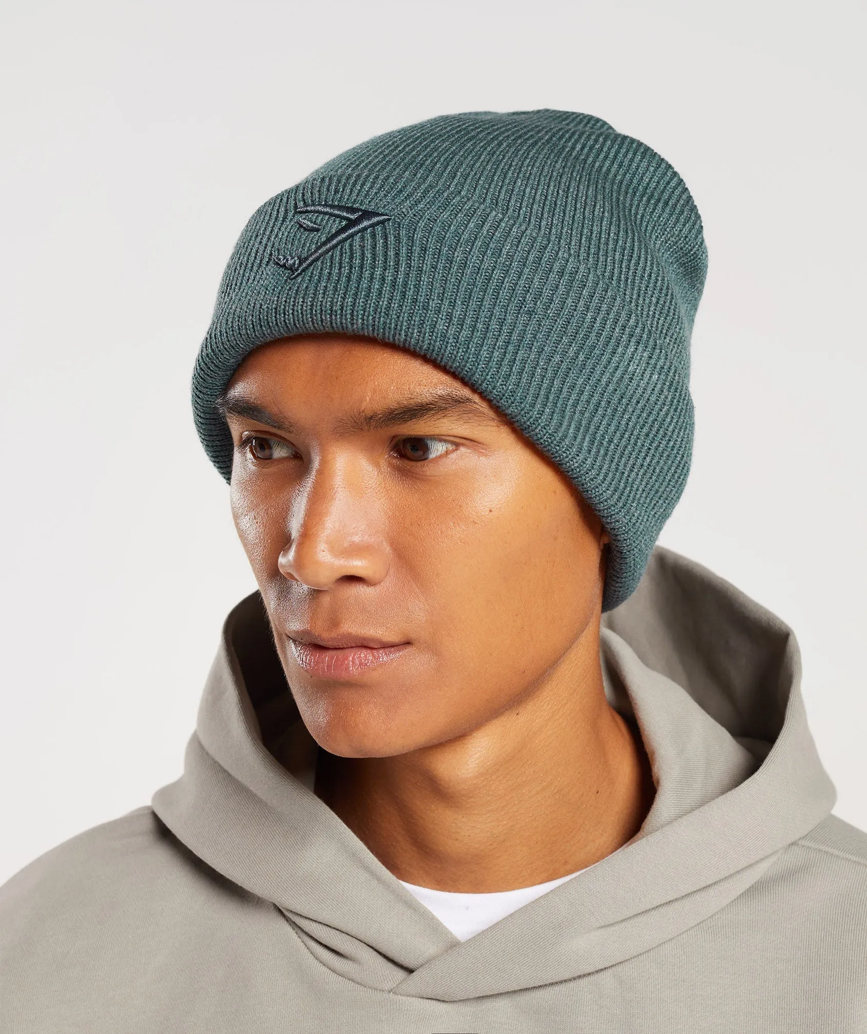 Gymshark Sharkhead Beanie - Denim Teal sold by Gymshark product image thumbnail 3