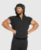 Gymshark Legacy 1/4 Zip Cap Sleeve Hoodie - Black sold by Gymshark
