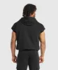 Gymshark Legacy 1/4 Zip Cap Sleeve Hoodie - Black sold by Gymshark