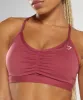 Gymshark Ruched Sports Bra - Pomegranate Red sold by Gymshark