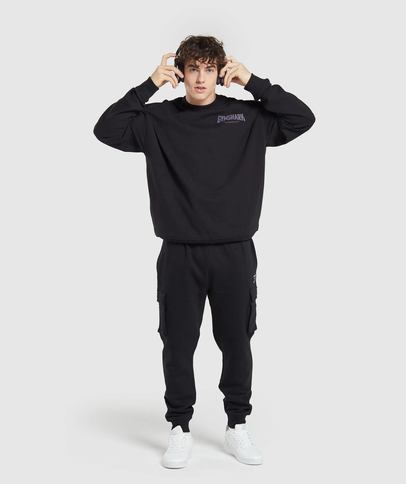 Gymshark Cartoon Lifting Crew - Black sold by Gymshark product image thumbnail 4