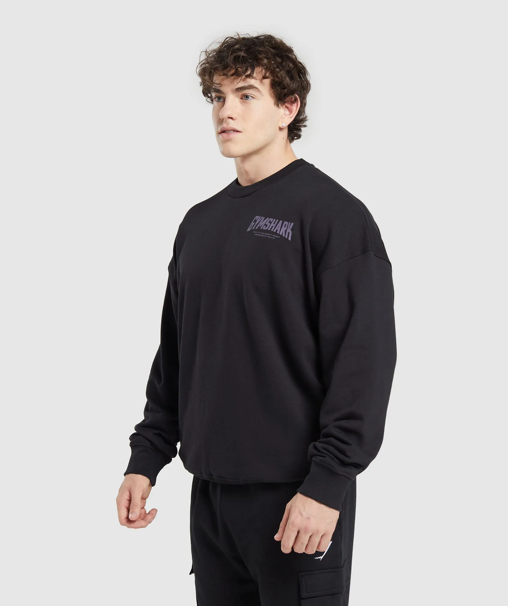 Gymshark Cartoon Lifting Crew - Black sold by Gymshark product image thumbnail 3