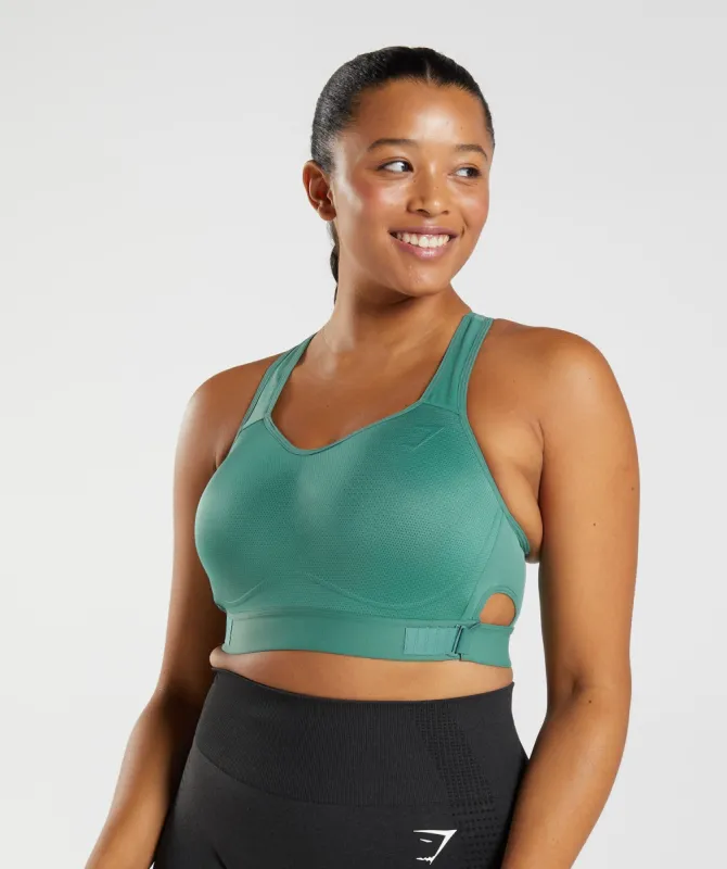 Gymshark Racerback High Support Sports Bra, B/C-E/F - Hoya Green sold by Gymshark
