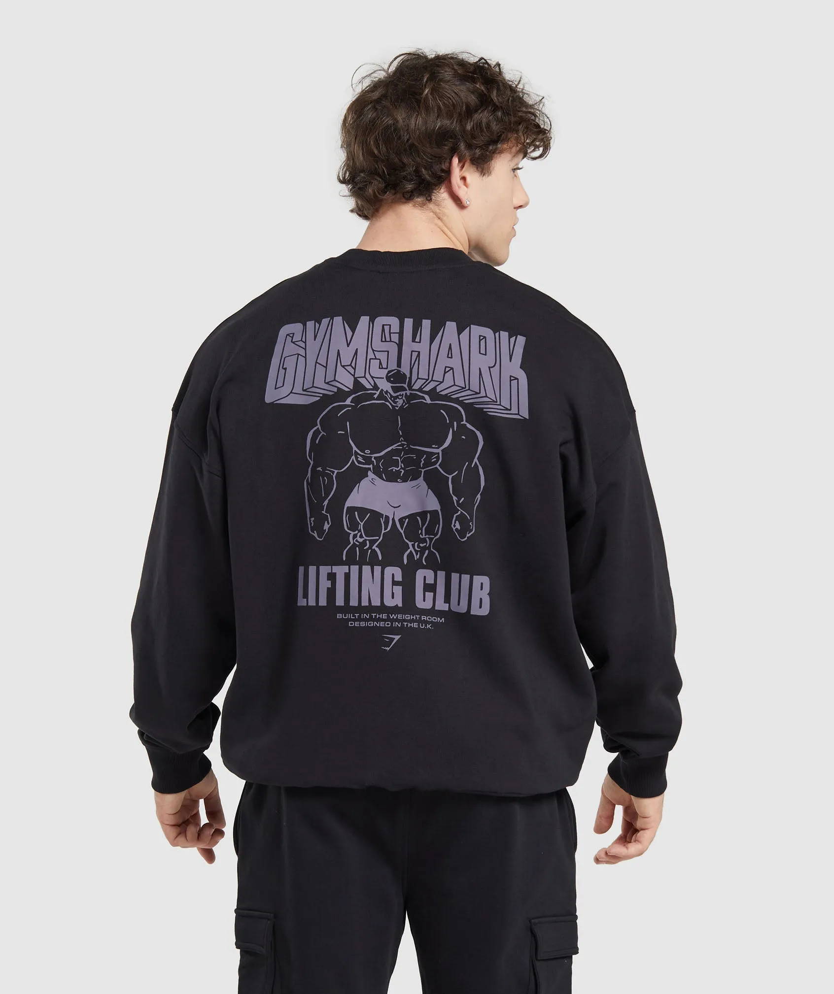 Gymshark Cartoon Lifting Crew - Black sold by Gymshark