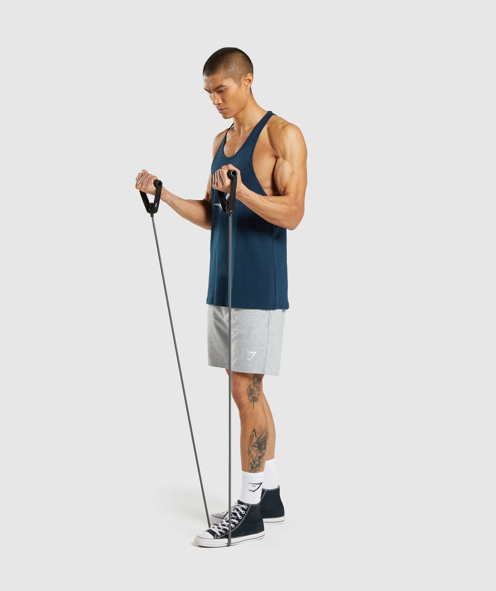 Gymshark Sharkhead Infill Stringer - Navy sold by Gymshark product image thumbnail 4