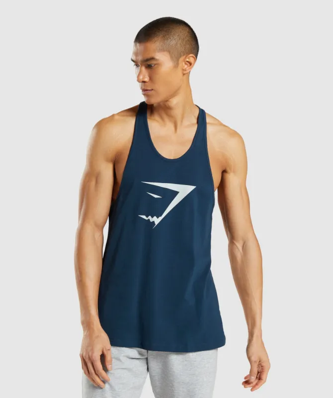Gymshark Sharkhead Infill Stringer - Navy made by Gymshark