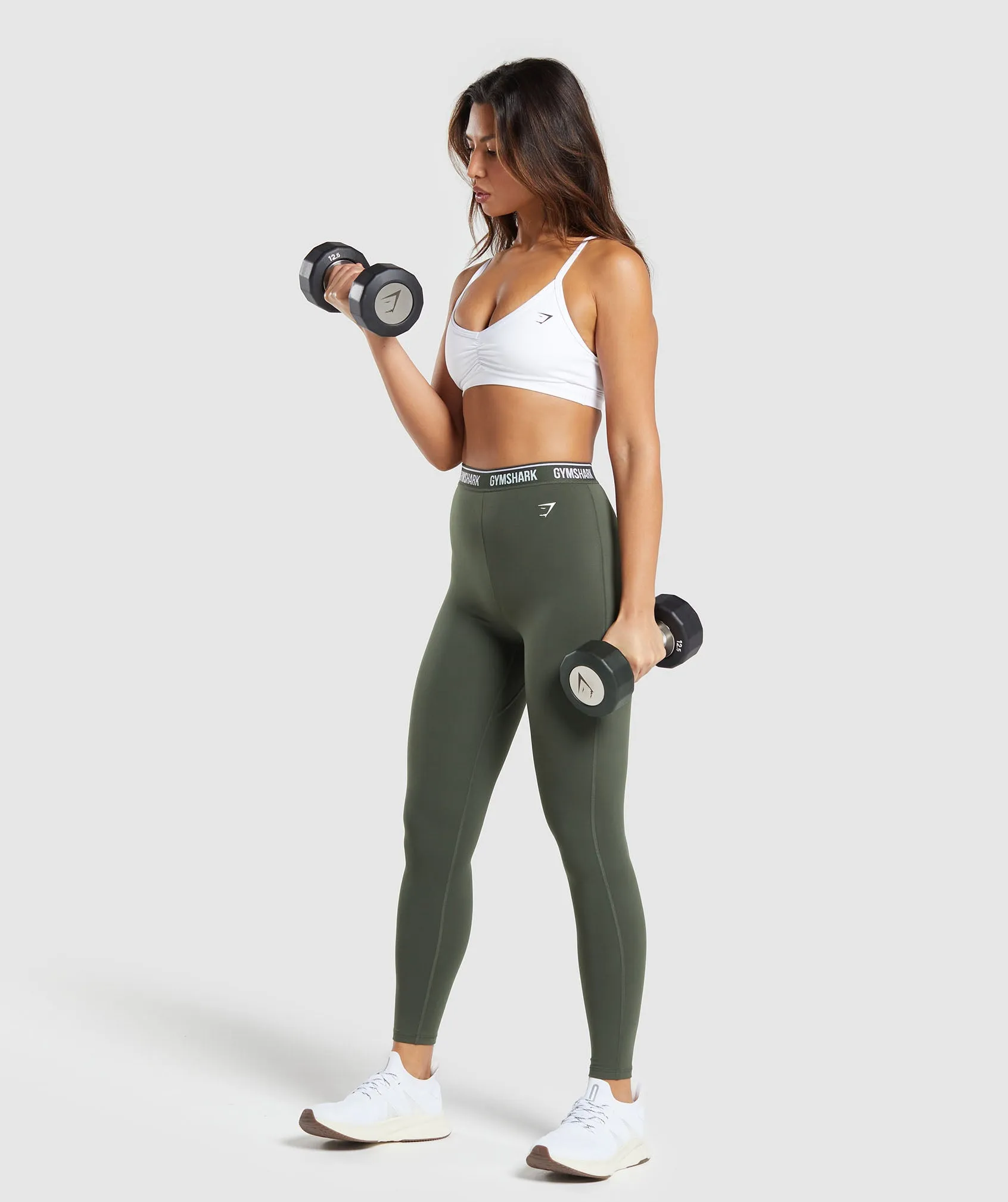 Gymshark Everyday Gymshark Waistband Leggings - Strength Green sold by Gymshark product image thumbnail 4