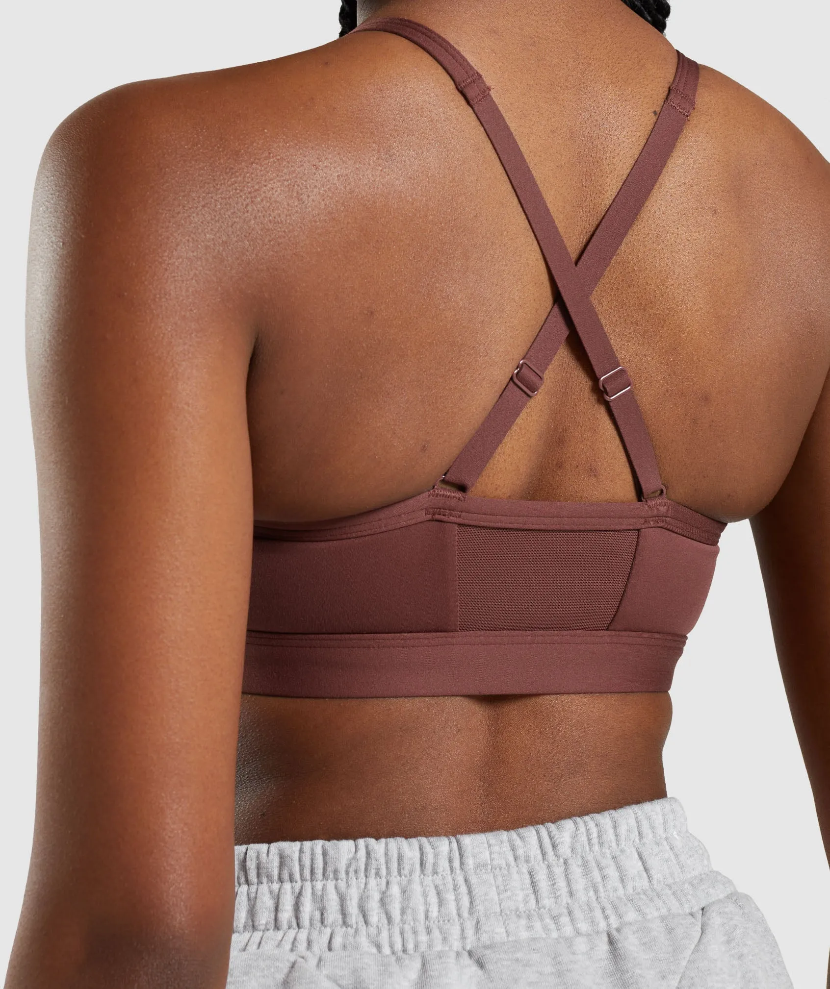 Gymshark Ruched Sports Bra - Cherry Brown sold by Gymshark product image thumbnail 5