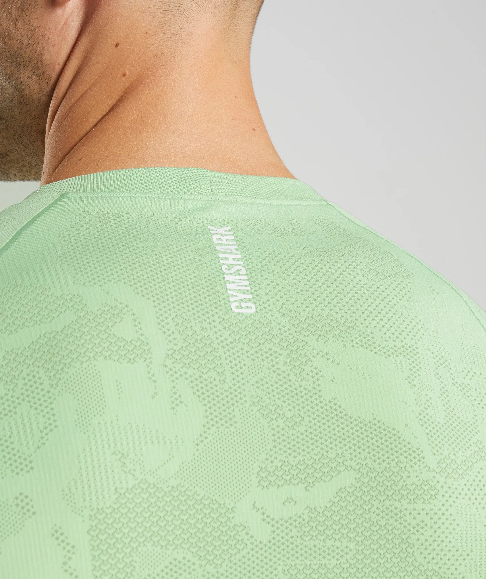 Gymshark Geo Seamless T-Shirt - Aloe Green/Tea Green sold by Gymshark product image thumbnail 5
